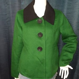 Pendleton 100% Merino Wool Green Black Blazer Jacket